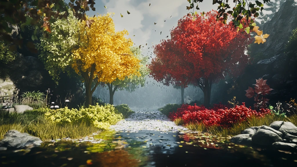 四季变换自然景色