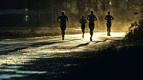 清晨马拉松比赛