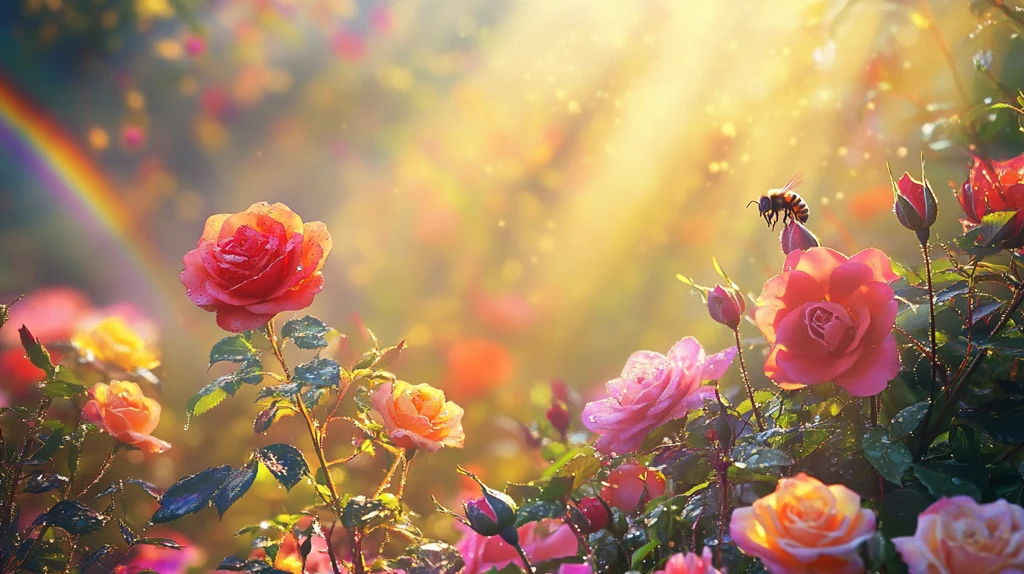 春日绚丽炫丽温柔玫瑰