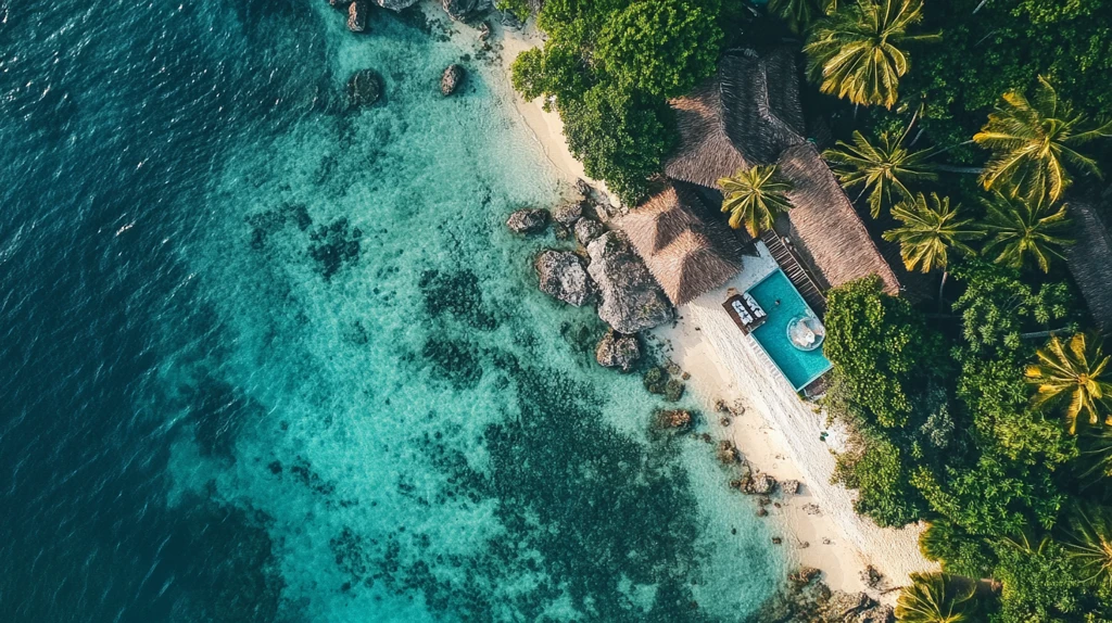 度假酒店鸟瞰图