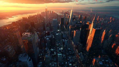 航拍大都市创意