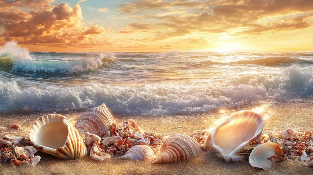 唯美韵律自然海边背景