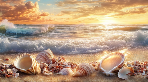 唯美韵律自然海边背景