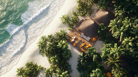 度假酒店鸟瞰图