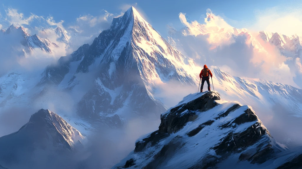 登顶成功拼搏进取征程