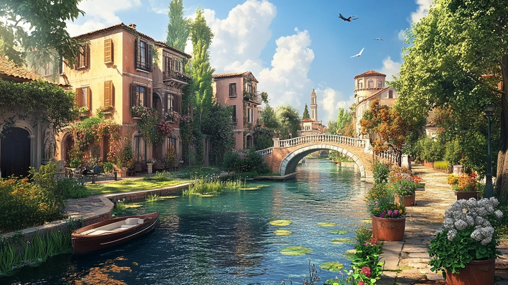 别墅区小桥流水