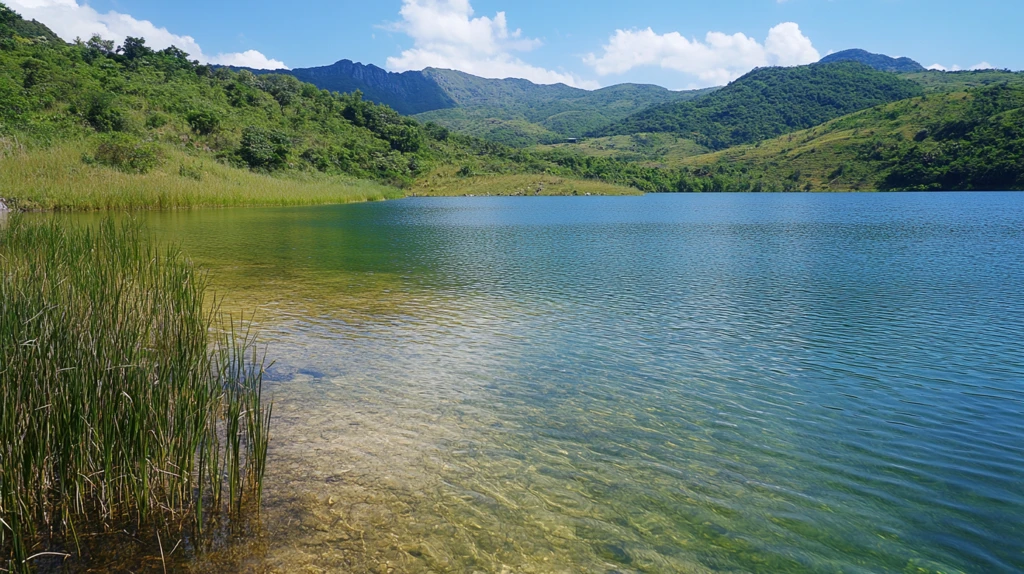 秦岭山深处的湖泊