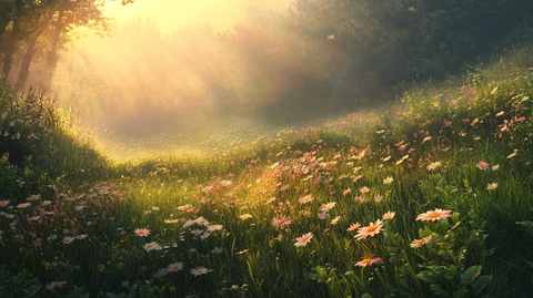阳光草地朦胧美