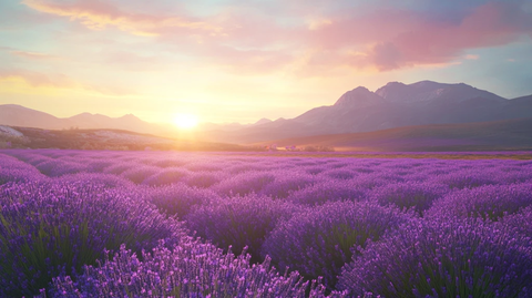 薰衣草夕阳