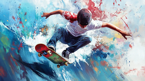 滑板运动插画