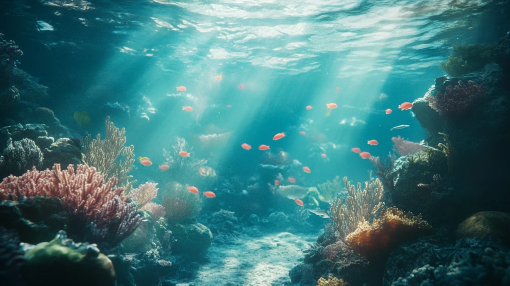 梦幻的海底珊瑚背景