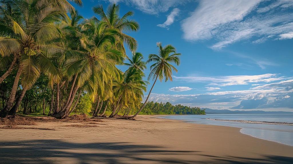 椰林海滩图片素材下载