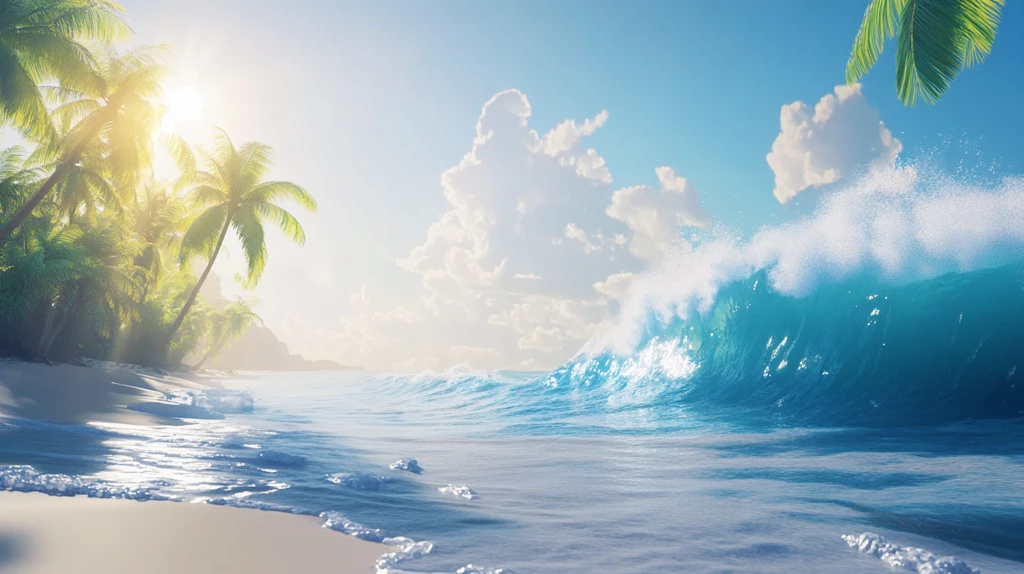 唯美韵律自然海边背景