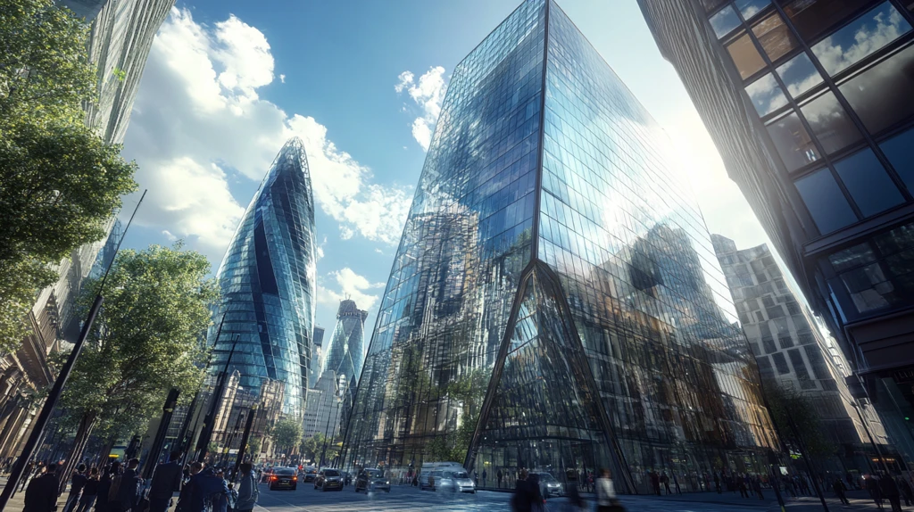 玻璃幕墙城市广场