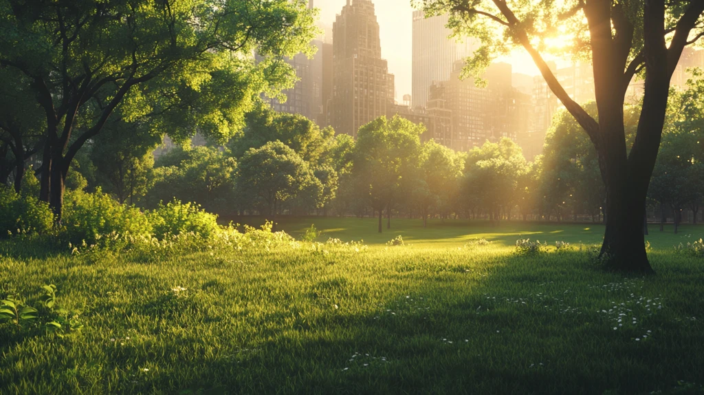 阳光草地朦胧美