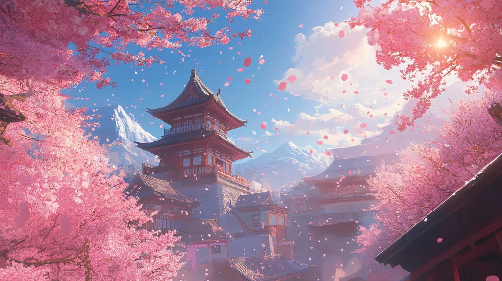 古风场景春暖花开