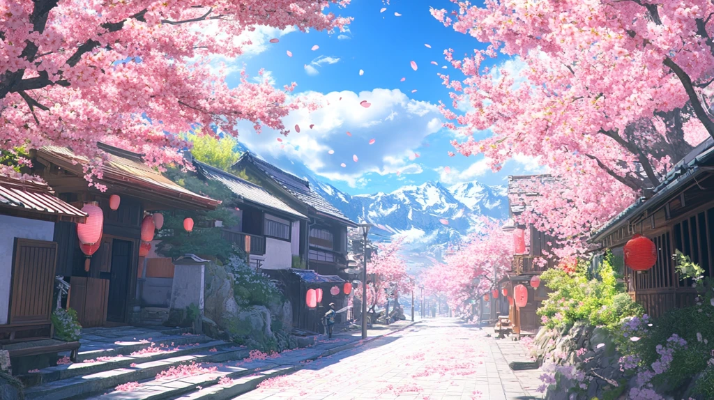 古风场景春暖花开