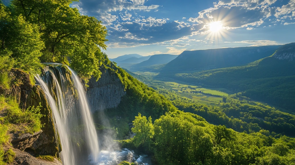 高清瀑布背景墙壁纸