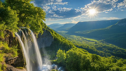 高清瀑布背景墙壁纸