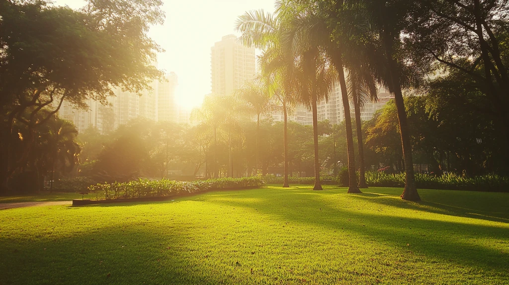 绿树草坪阳光草坪