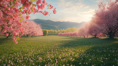 唯美梦幻花田场景