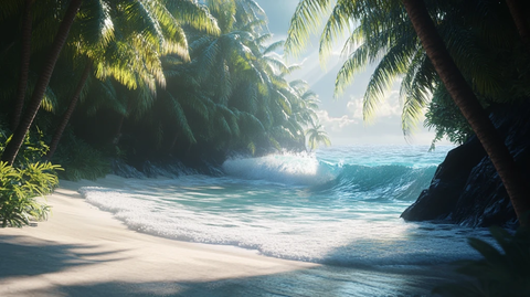 唯美韵律自然海边背景