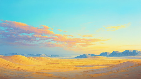 大漠荒野风景画