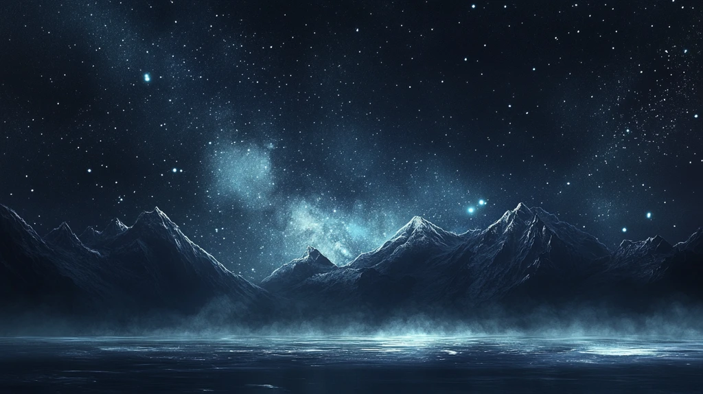 蓝色梦幻山水风情