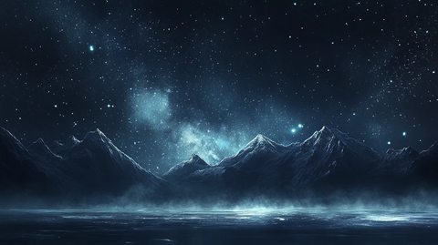 蓝色梦幻山水风情