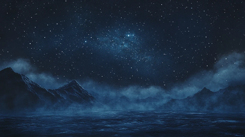 蓝色梦幻山水风情