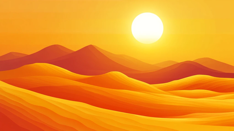 阿拉善插画宣传背景