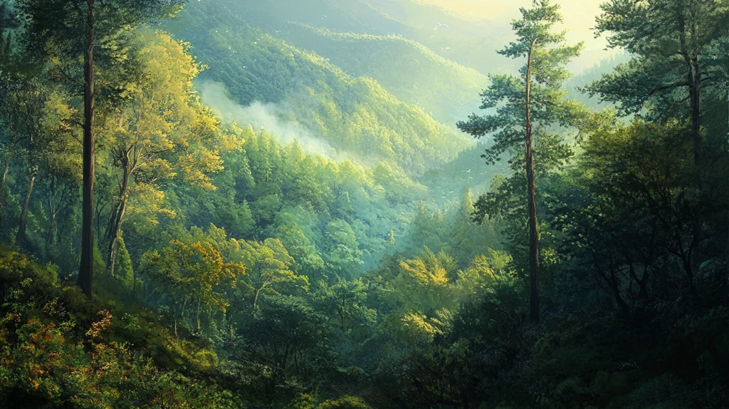 原始森林风景画