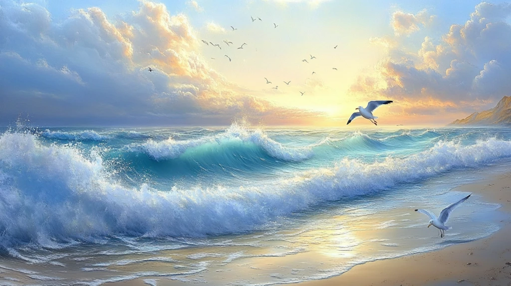 超高清大海装饰画