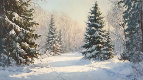 冬季油画