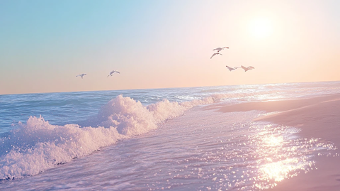 唯美韵律自然海边背景