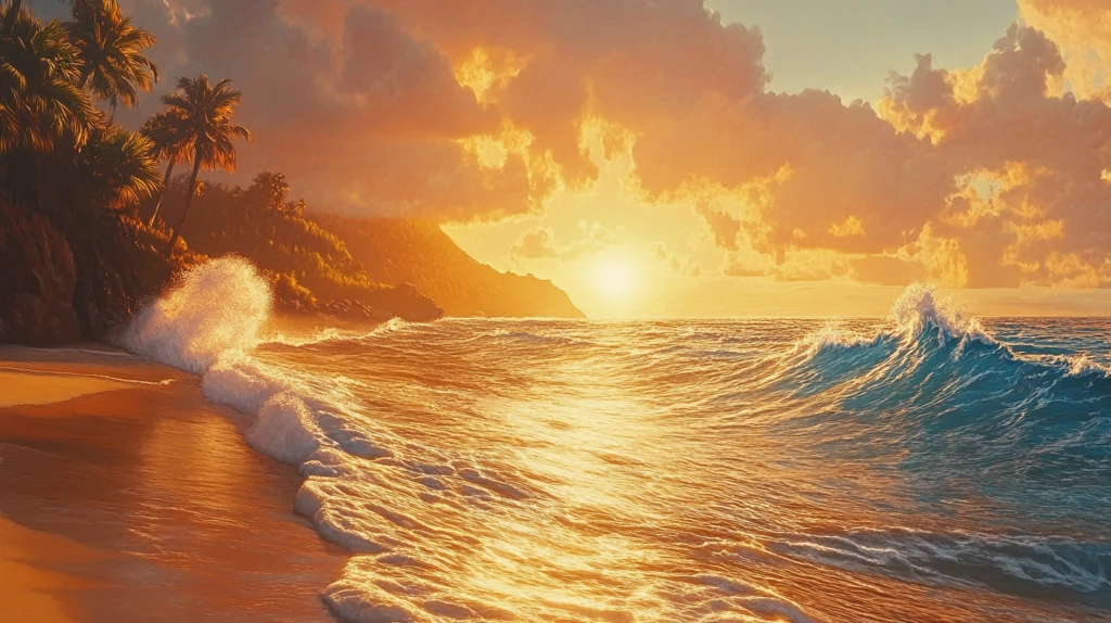 唯美韵律自然海边背景