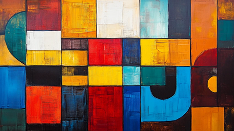 艺术墙彩色墙色块墙