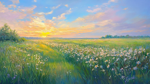 油画草地