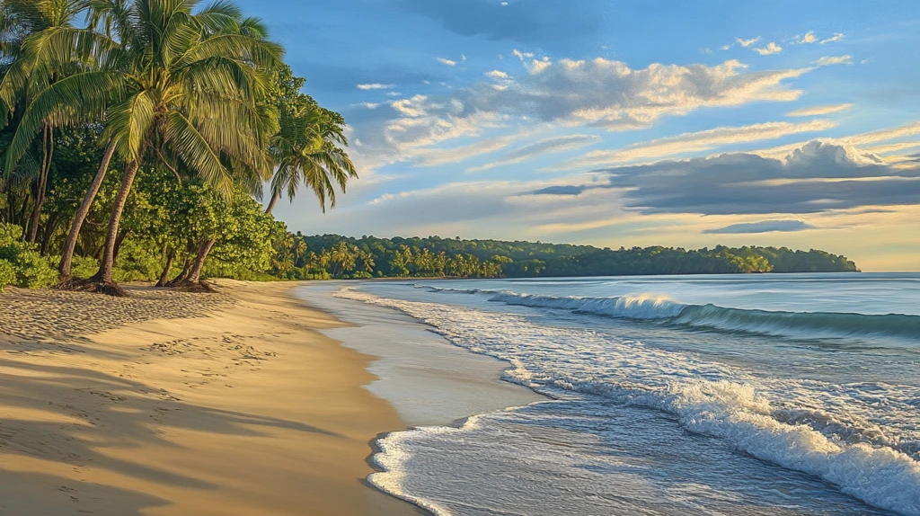 椰林海滩图片素材下载