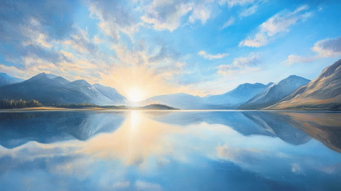 唯美山水风光日出