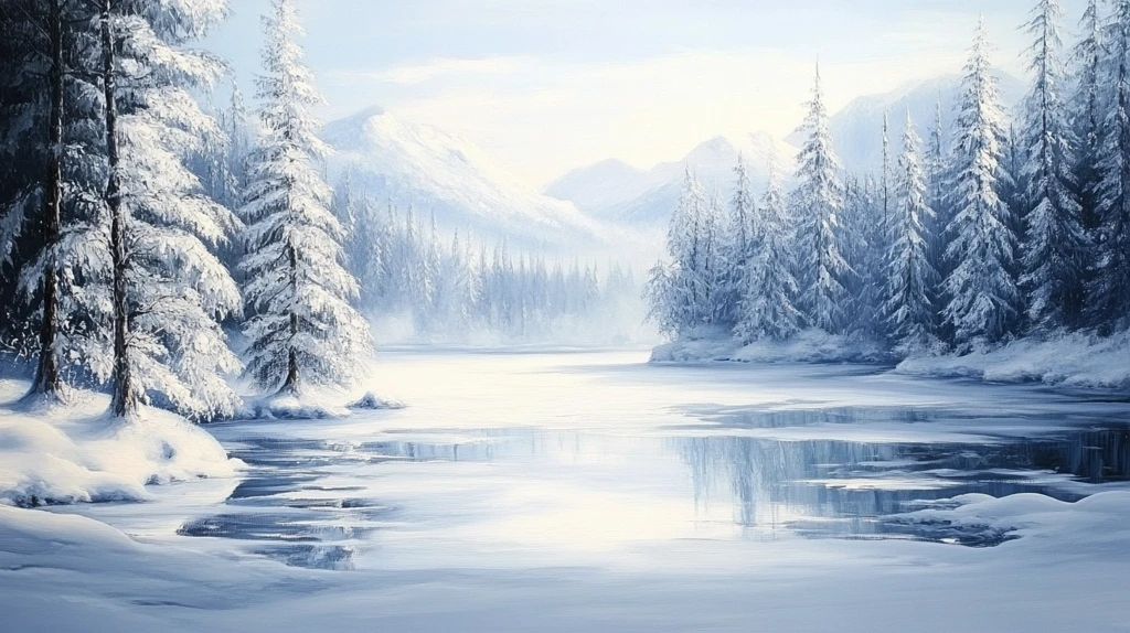 电脑装饰画不冻河