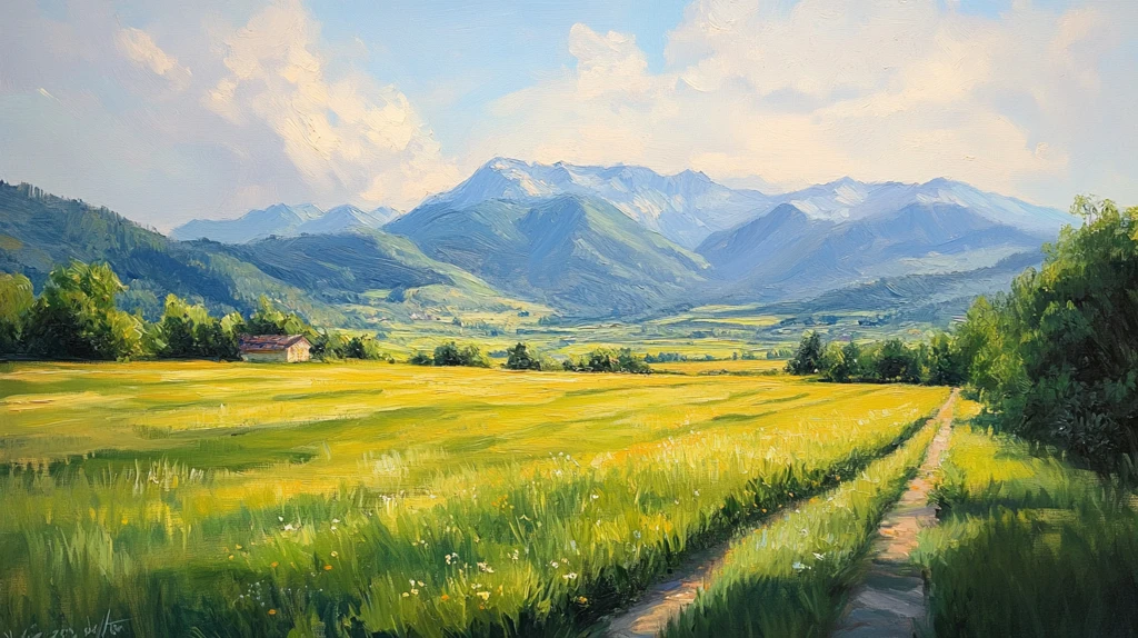 高清宽幅田园山水