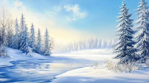 电脑装饰画不冻河