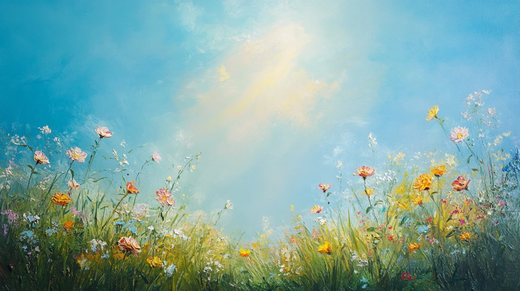 朦胧唯美花草背景