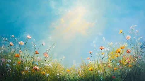 朦胧唯美花草背景