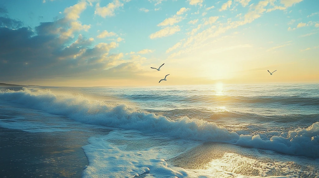 大海日出背景图片