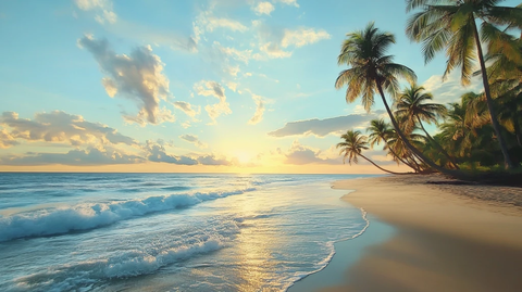 唯美韵律自然海边背景