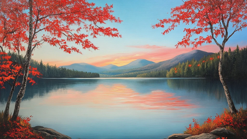 唯美湖泊风景画