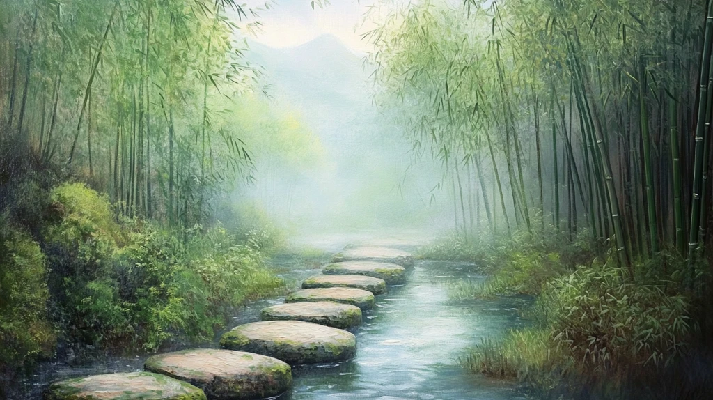 竹林小路装饰画