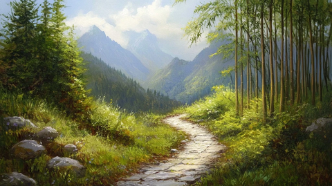 林中小道壁纸